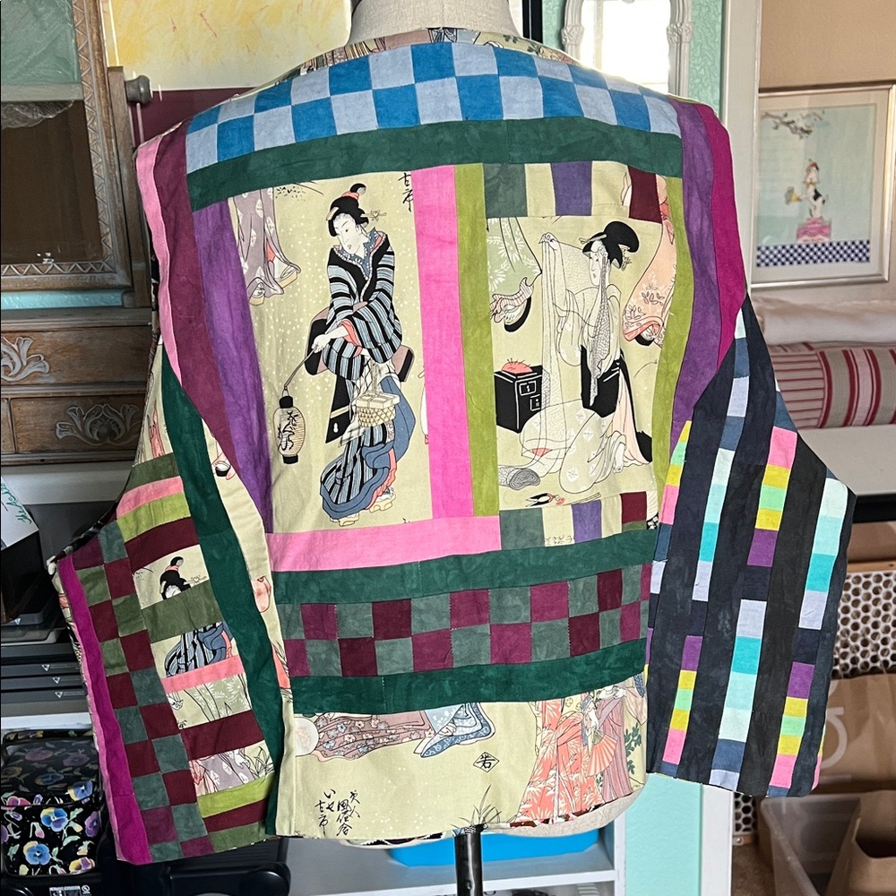 Asian Artistic Patchwork Women's Vest